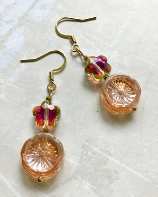 Cercei sticla tip Swarovski