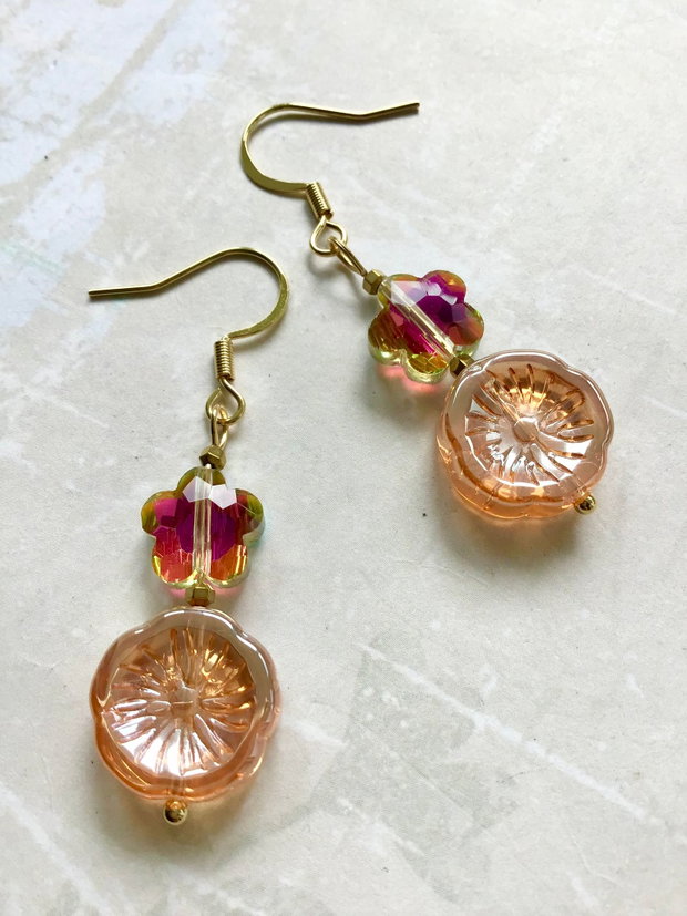 Cercei sticla tip Swarovski