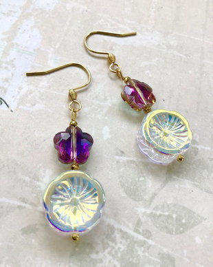 Cercei sticla tip Swarovski