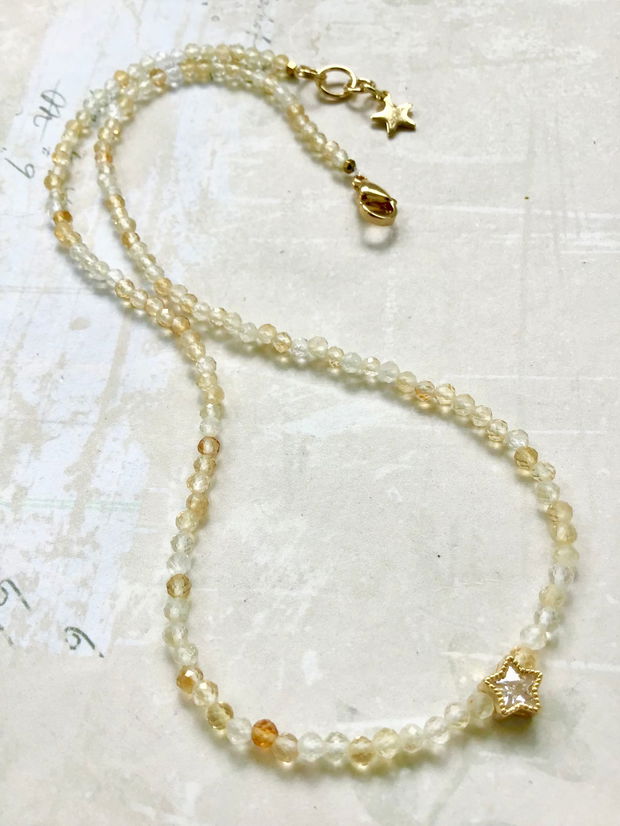 Colier CHOKER citrin