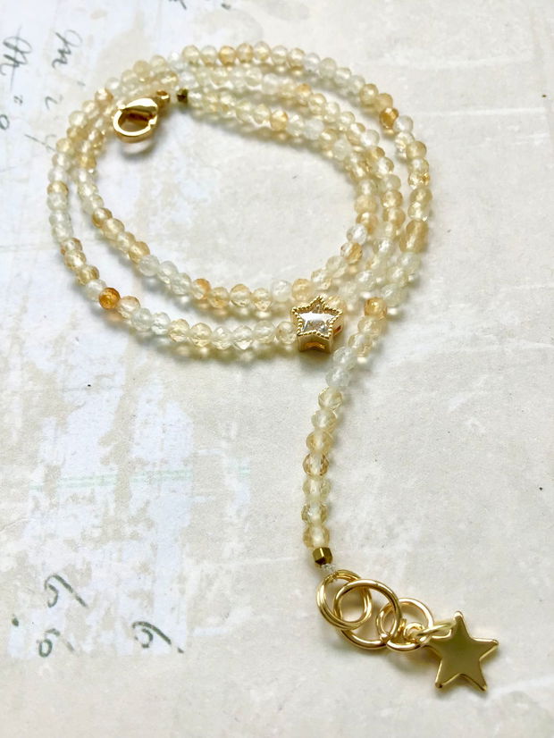 Colier CHOKER citrin