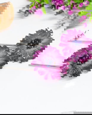 Cercei surub tija lunga cu margarete