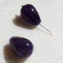 (2 bucati) Ametist picaturi aprox 16x11 mm