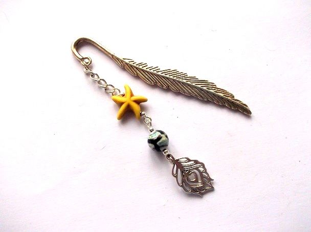 semn de carte cu howlite  si agata 48158