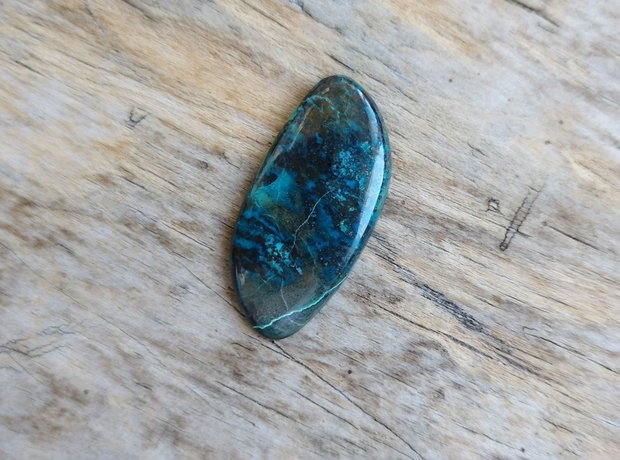 Cabochon azurit in crisocola, 35x17 mm