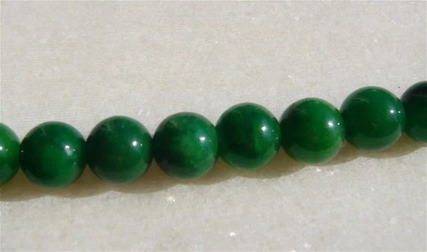 Jad verde NATURAL de aprox 0,8 mm - sirag scurt aprox 19 cm (24 bucati) - fara inchizatoare