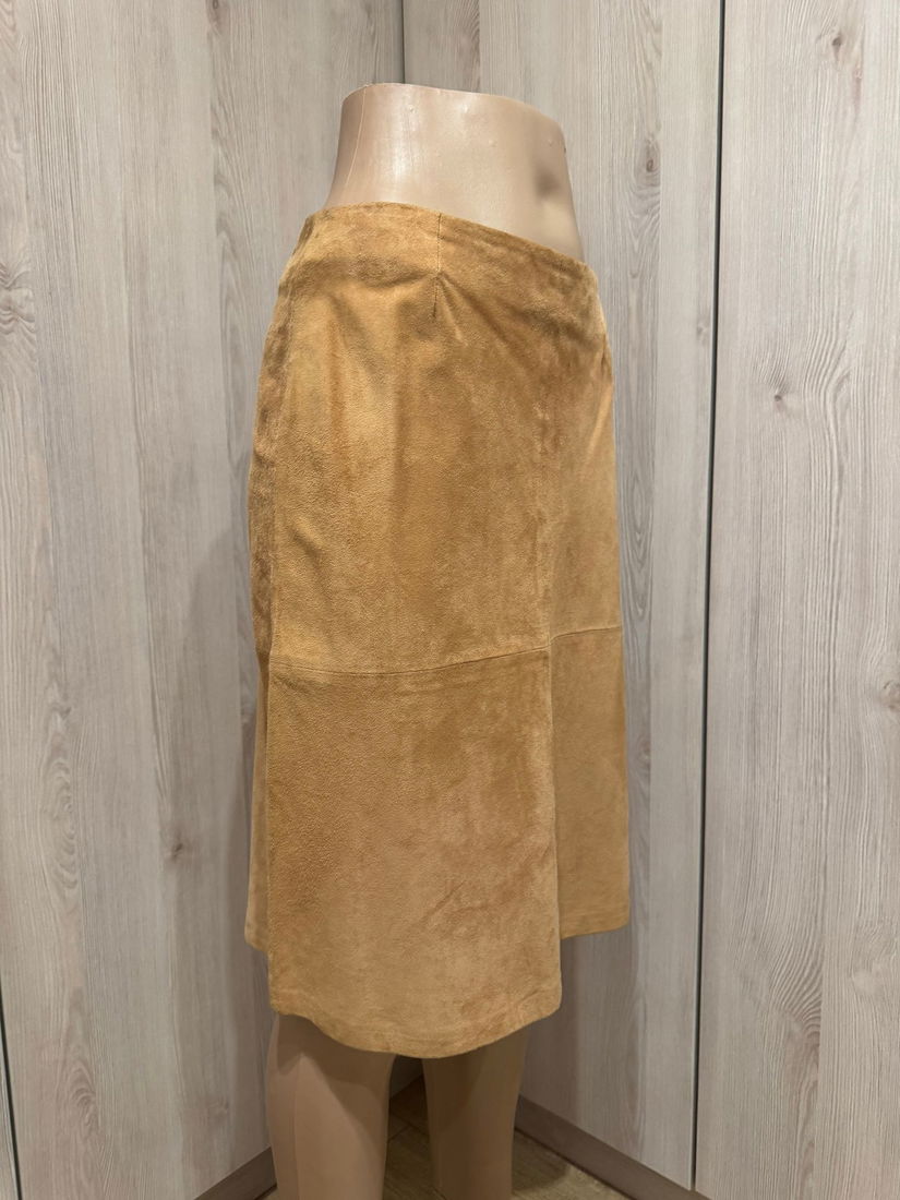 FUSTA STEFANEL PIELE CAPRIOARA MARIME 38 ITALIA TALIE 70 CM