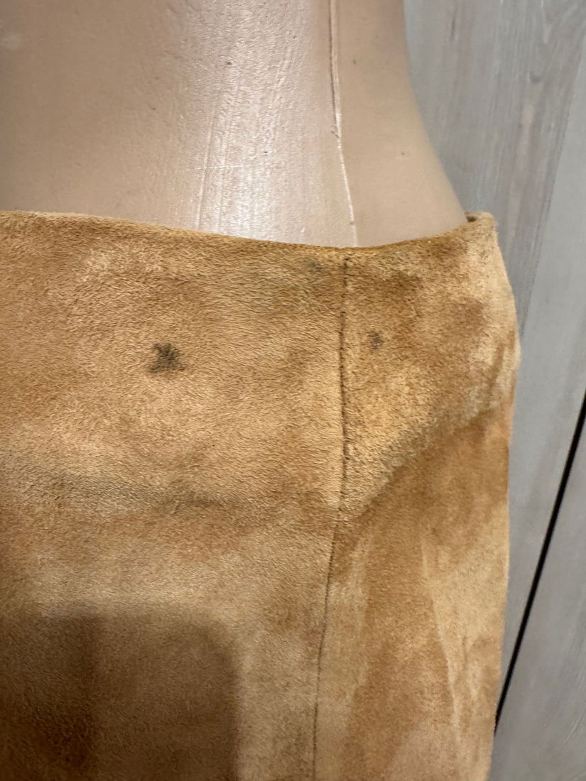 FUSTA STEFANEL PIELE CAPRIOARA MARIME 38 ITALIA TALIE 70 CM
