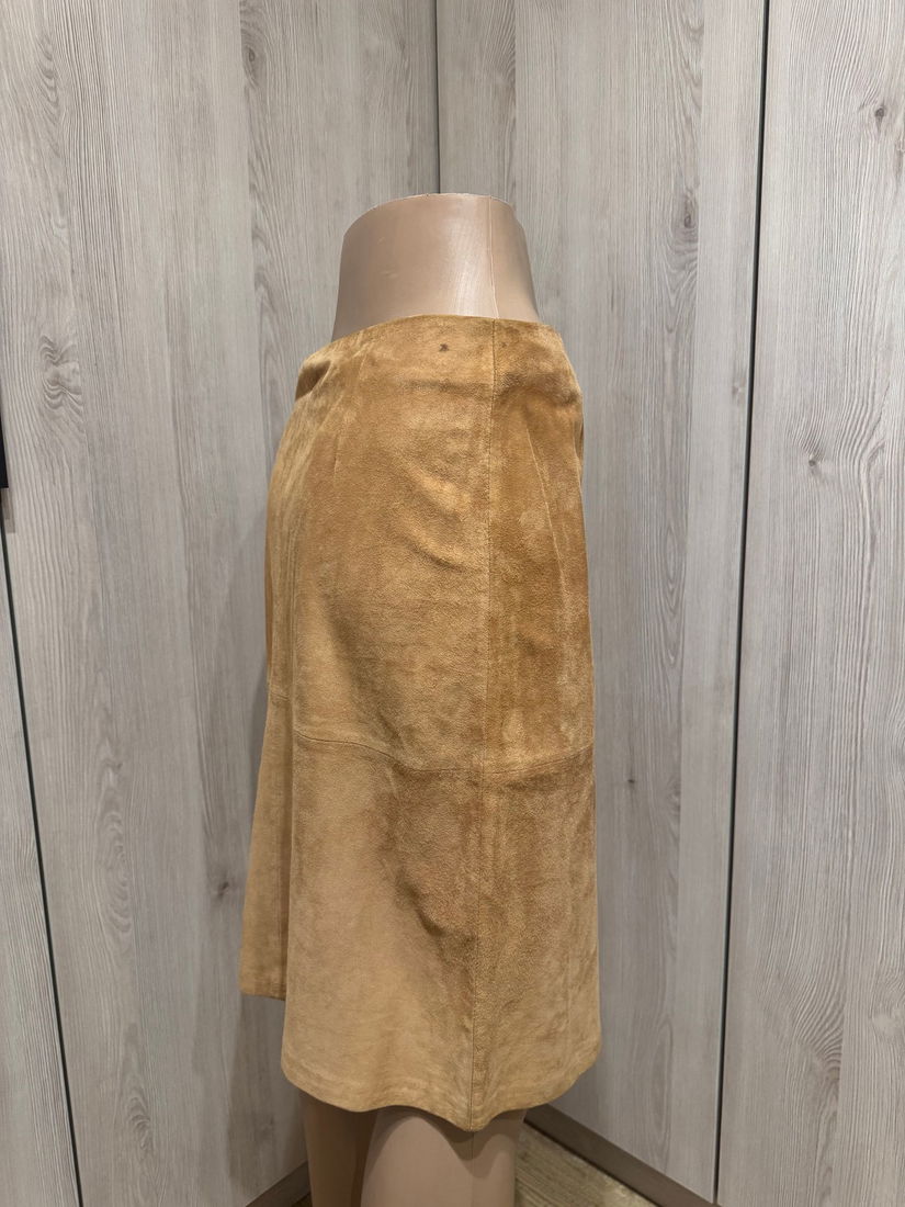 FUSTA STEFANEL PIELE CAPRIOARA MARIME 38 ITALIA TALIE 70 CM