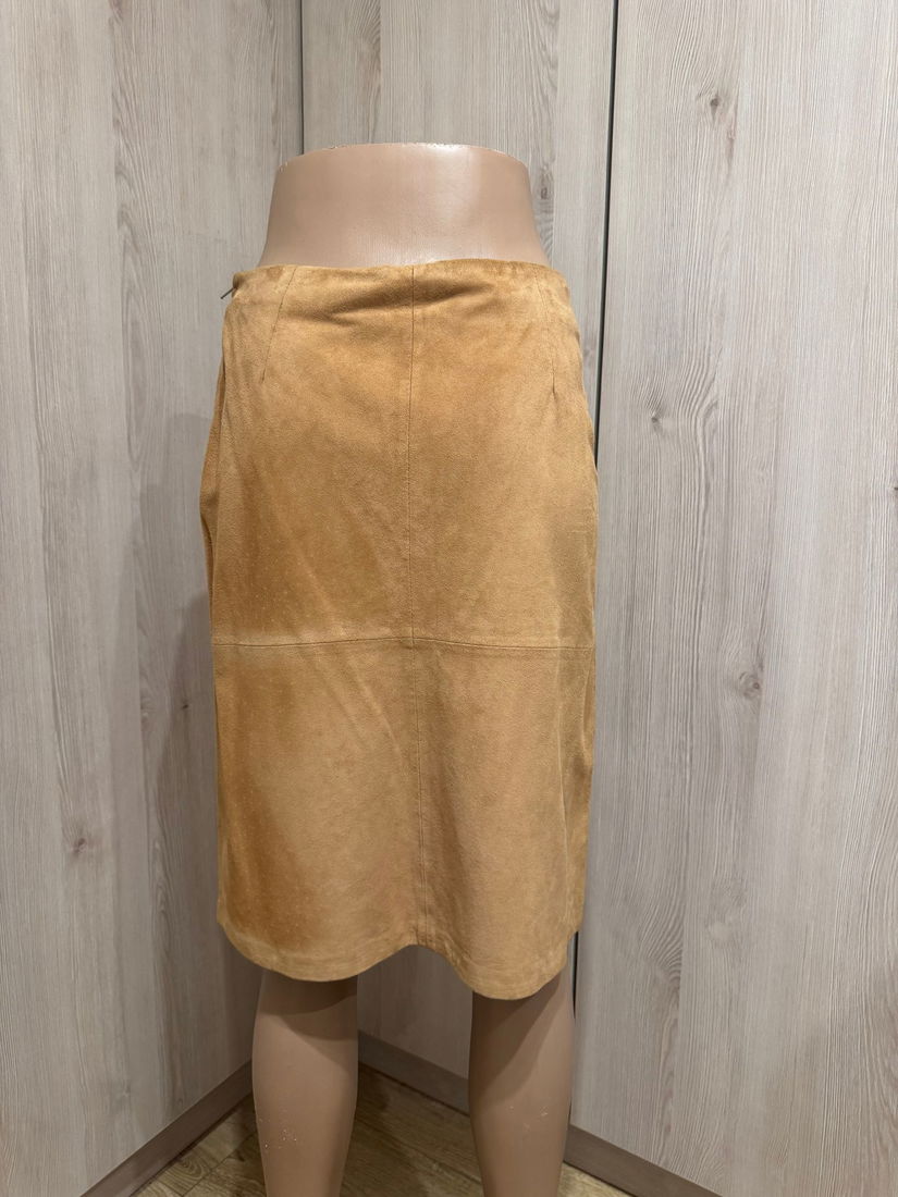 FUSTA STEFANEL PIELE CAPRIOARA MARIME 38 ITALIA TALIE 70 CM