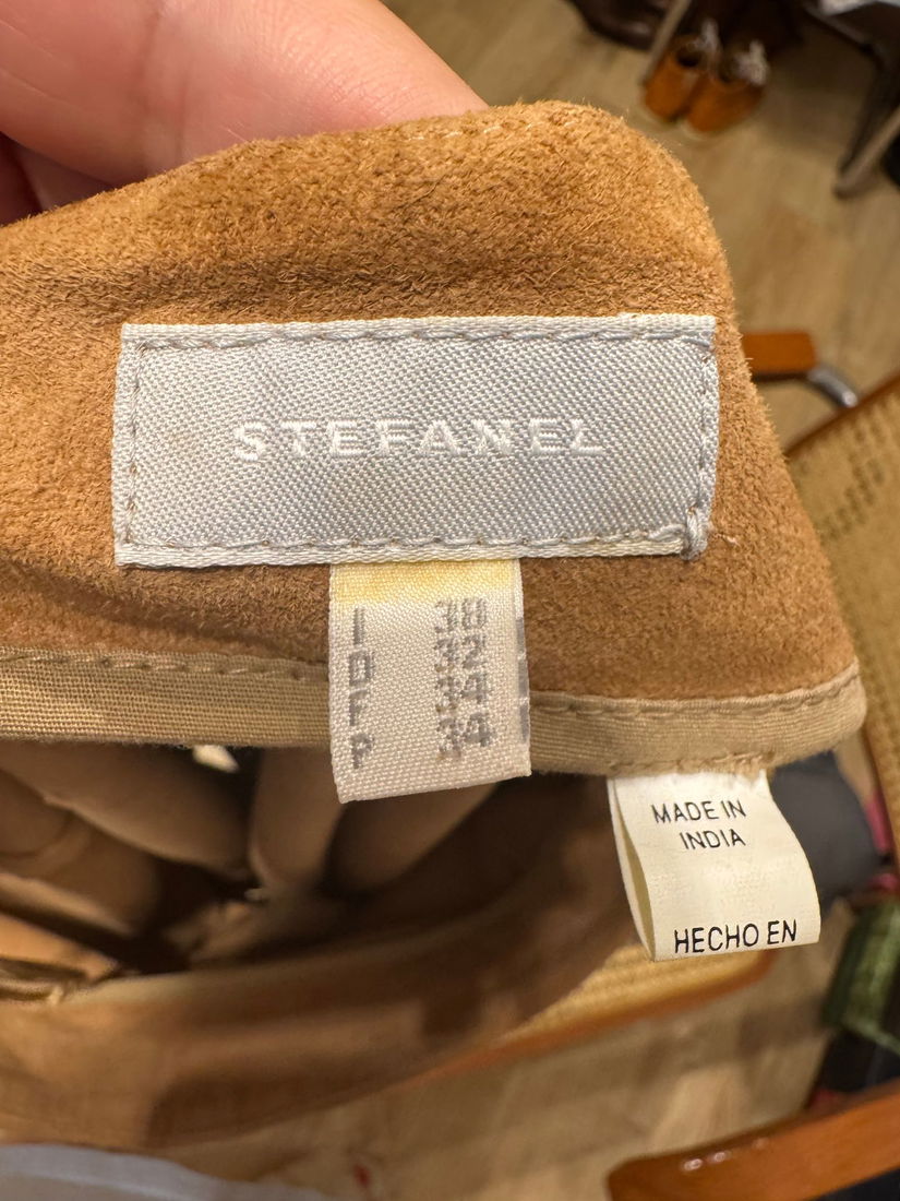 FUSTA STEFANEL PIELE CAPRIOARA MARIME 38 ITALIA TALIE 70 CM