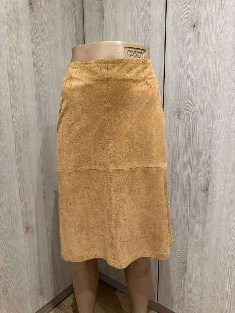 FUSTA STEFANEL PIELE CAPRIOARA MARIME 38 ITALIA TALIE 70 CM