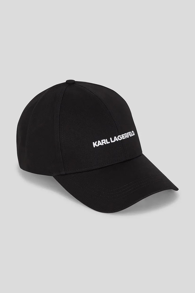 Karl Lagerfeld șapcă de baseball din bumbac culoarea negru, cu imprimeu, A3W33023