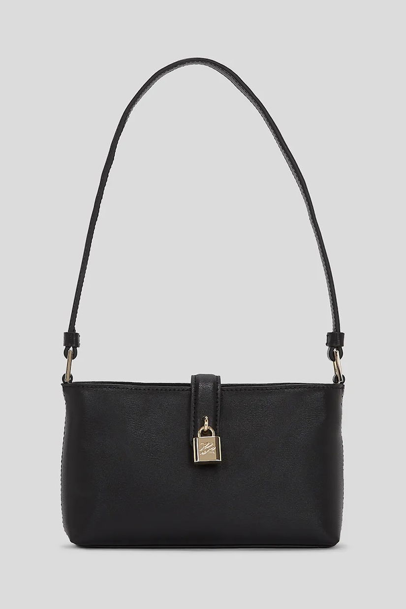 Karl Lagerfeld geantă de piele culoarea negru, A3W32041