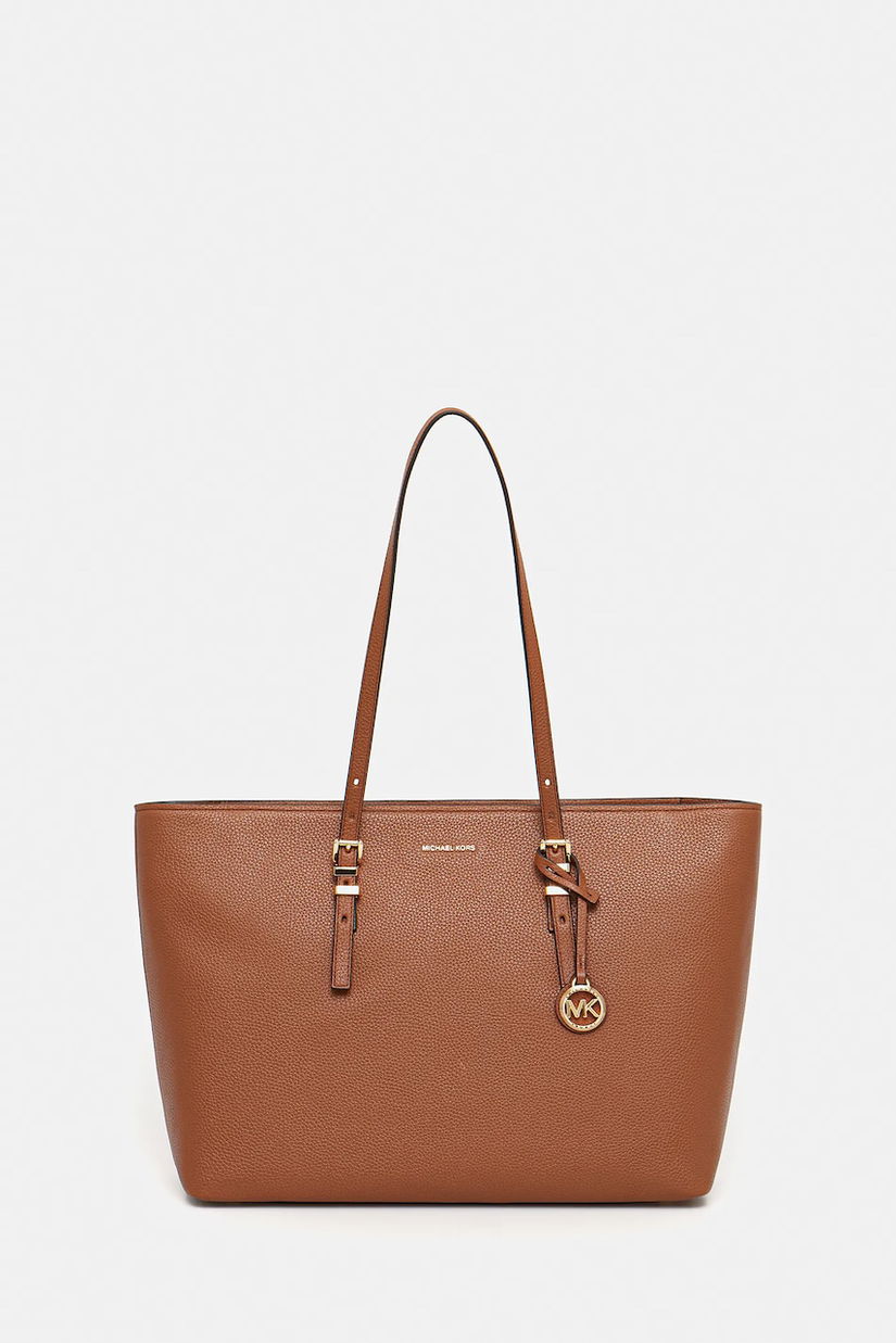 MICHAEL Michael Kors geantă de piele QUINN culoarea maro, 30T5GQNT9L