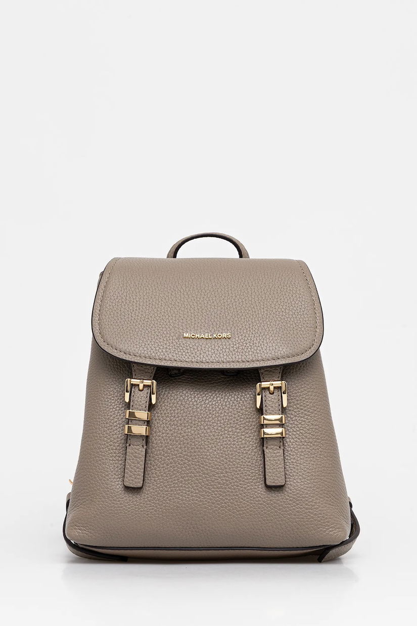 MICHAEL Michael Kors ghiozdan de piele QUINN culoarea bej, mic, uni, 30T5GQNB0L