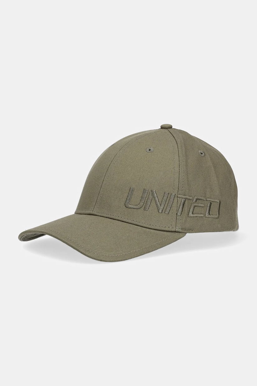 United Colors of Benetton șapcă de baseball din bumbac culoarea verde, uni, 6NFPUA01C