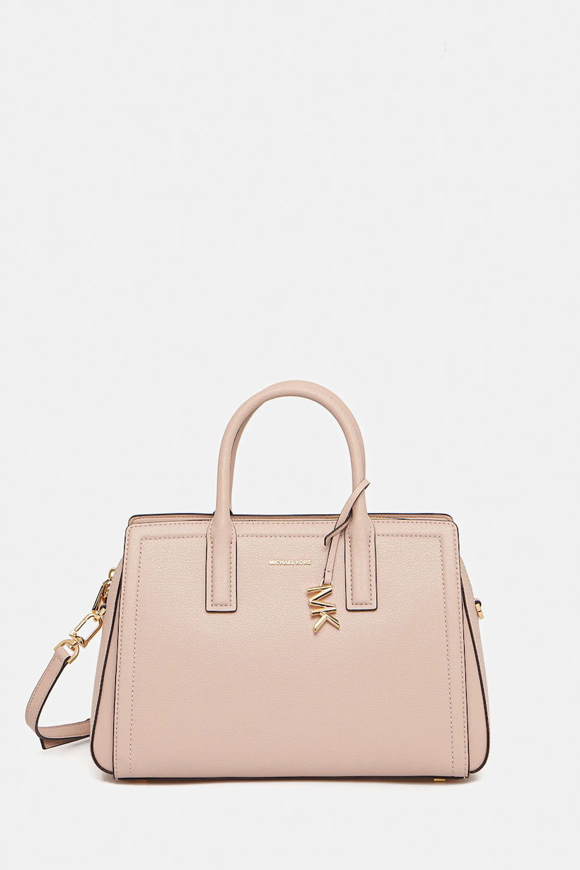 MICHAEL Michael Kors geantă de piele LAILA culoarea bej, 30R5G9IS6L