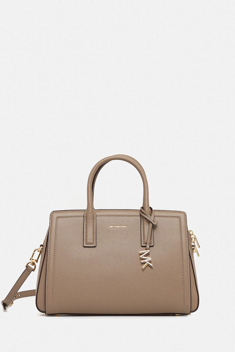 MICHAEL Michael Kors geantă de piele LAILA culoarea bej, 30R5G9IS6L