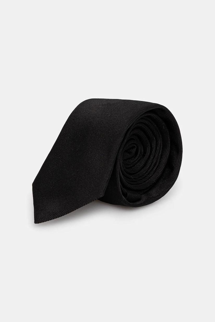 Karl Lagerfeld cravată de mătase culoarea negru, 553153.805100