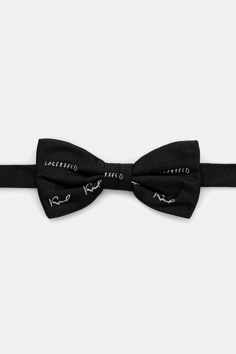 Karl Lagerfeld papion de mătase culoarea negru, 553151.805200