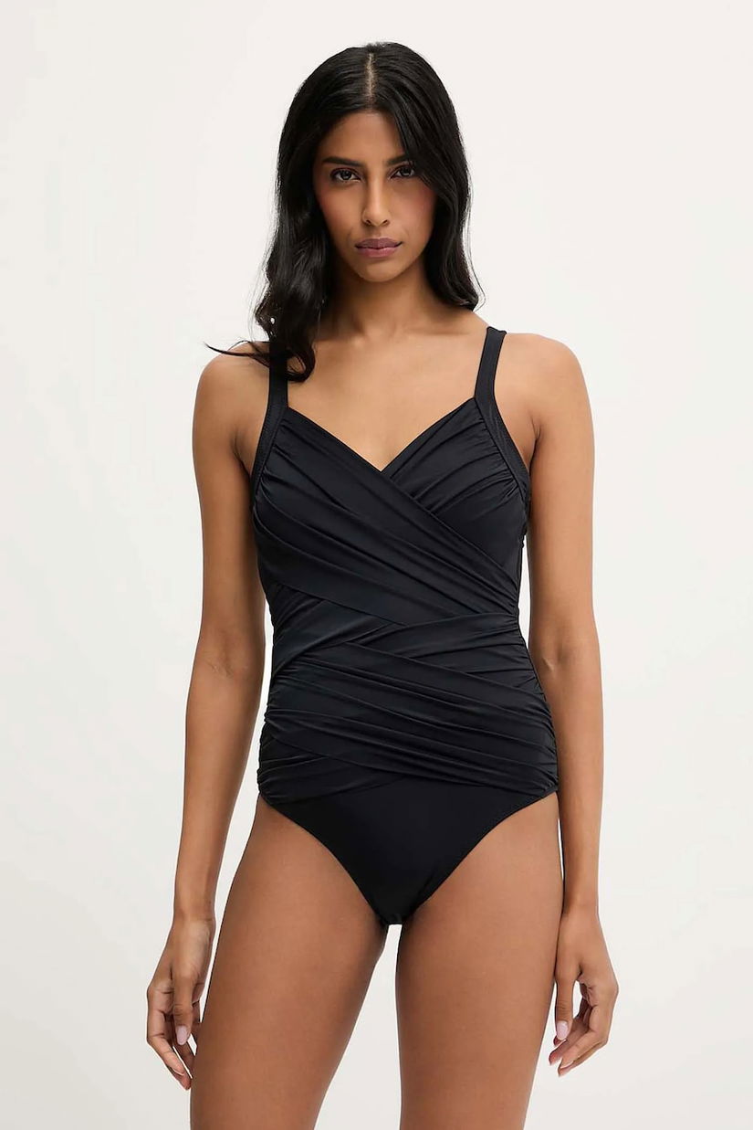 Answear Lab costum de baie dintr-o bucată culoarea negru, cupa usor rigidizata