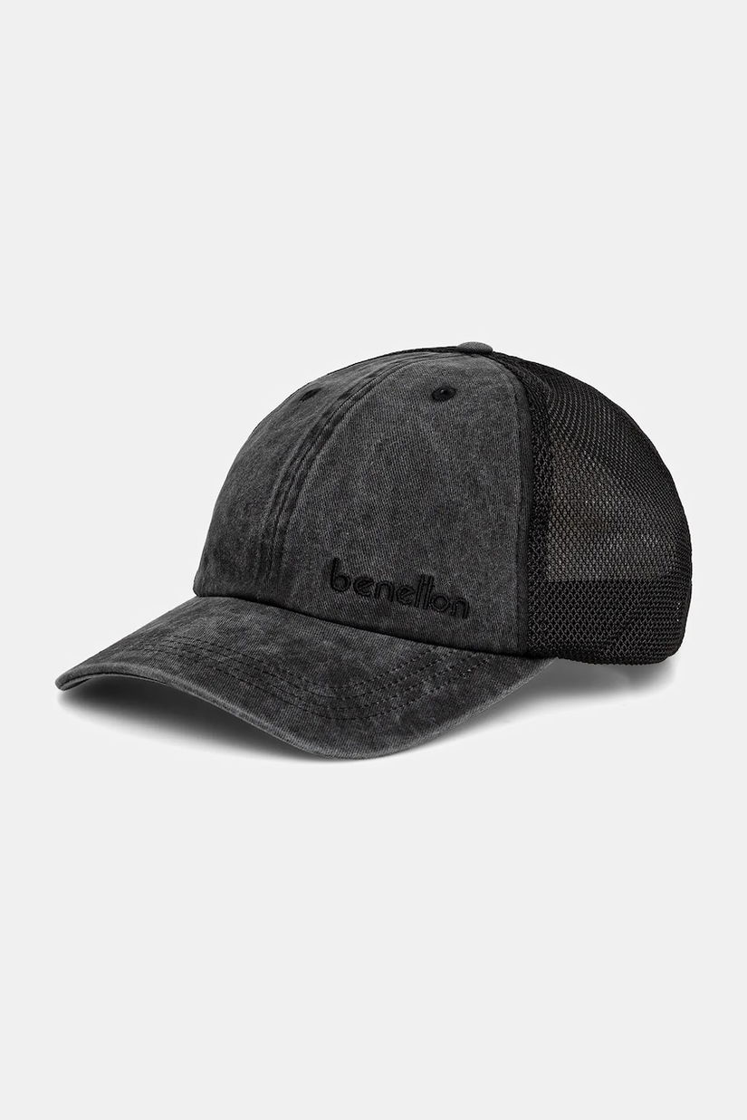 United Colors of Benetton șapcă culoarea negru, uni, 6QNGUA01D