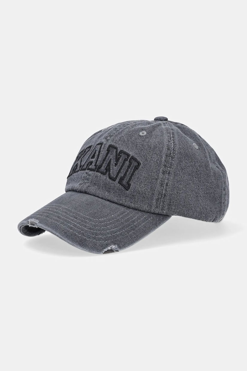 Karl Kani șapcă de baseball din denim culoarea gri, cu imprimeu, PD00005190