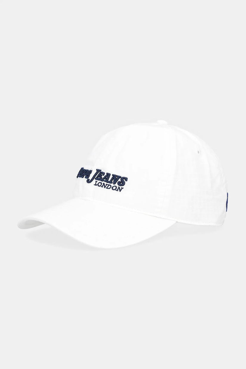 Pepe Jeans șapcă de baseball din bumbac culoarea alb, cu imprimeu, PM040571