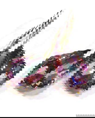 Cercei Cristale Swarovski baroc - CE295.3a - Cercei mari stralucitori, cercei eleganti, cercei romantici, cercei ocazie, cercei nunta, cercei nasa
