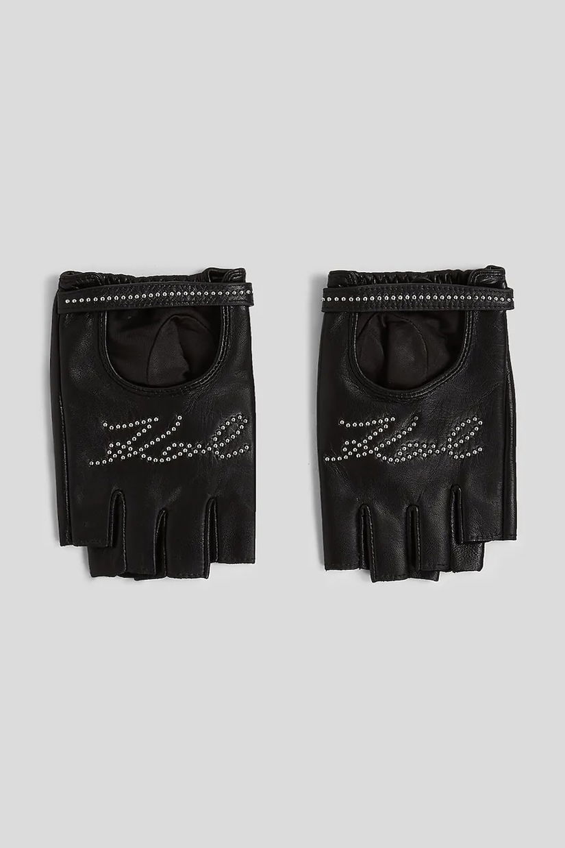 Karl Lagerfeld mănuși culoarea negru, A3W33032
