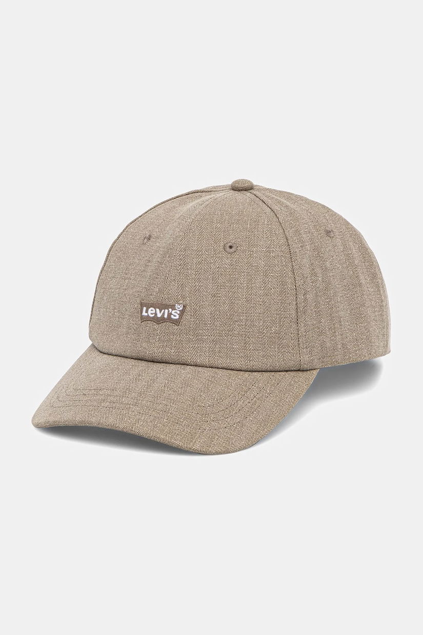 Levi's șapcă de baseball din bumbac culoarea verde, cu imprimeu, 000MP-0002