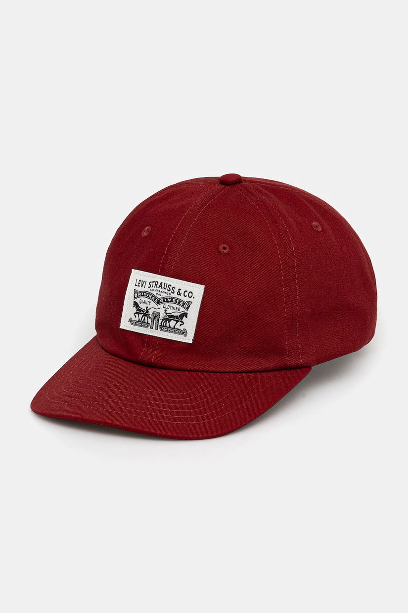 Levi's șapcă de baseball din bumbac culoarea roșu, cu imprimeu, 000A9-0018