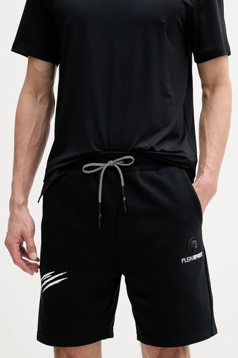 PLEIN SPORT pantaloni scurți culoarea negru, SAEC MJT2473 STE001N