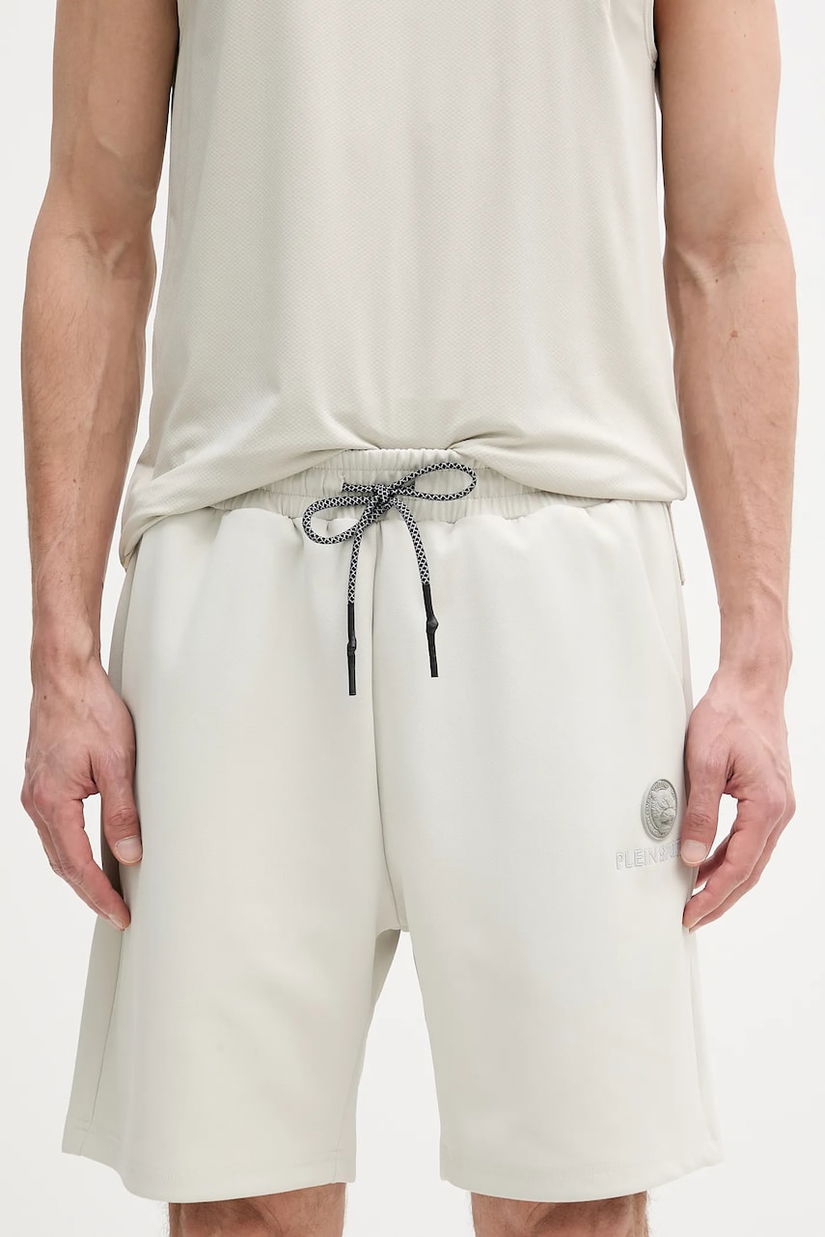 PLEIN SPORT pantaloni scurți culoarea bej, SAEC MJT2476 STE003N