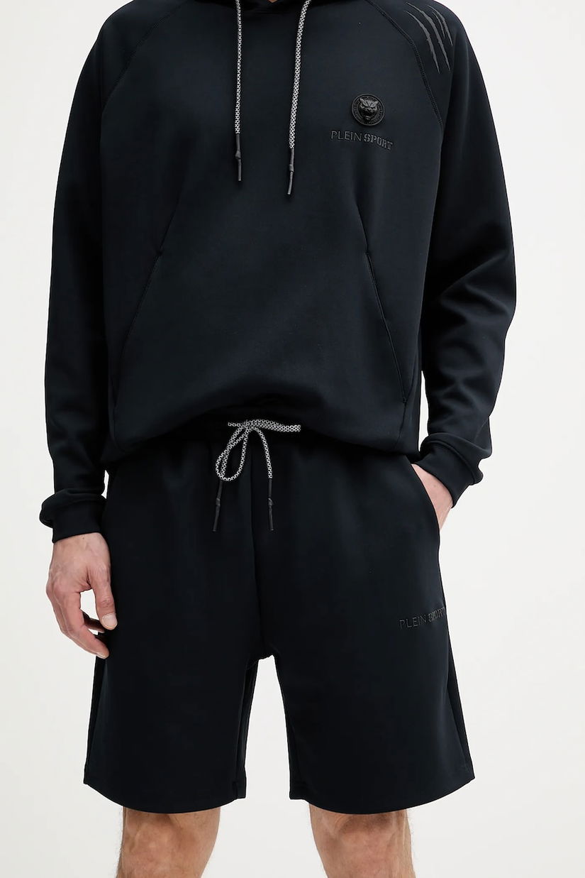 PLEIN SPORT pantaloni scurți culoarea negru, SAEC MJT2476 STE003N