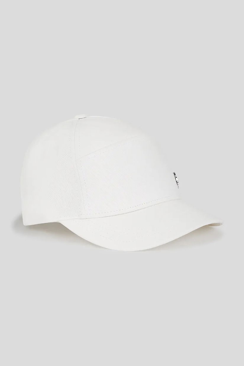 Karl Lagerfeld șapcă de baseball din bumbac culoarea alb, uni, A3W33139