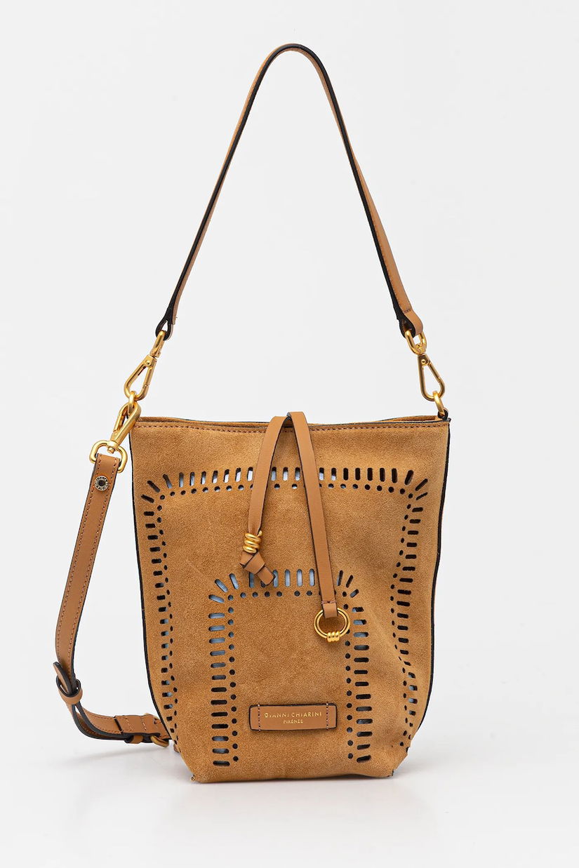 Gianni Chiarini geantă de mana din piele intoarsa VANESSA culoarea maro, BS.11395.CMLSR