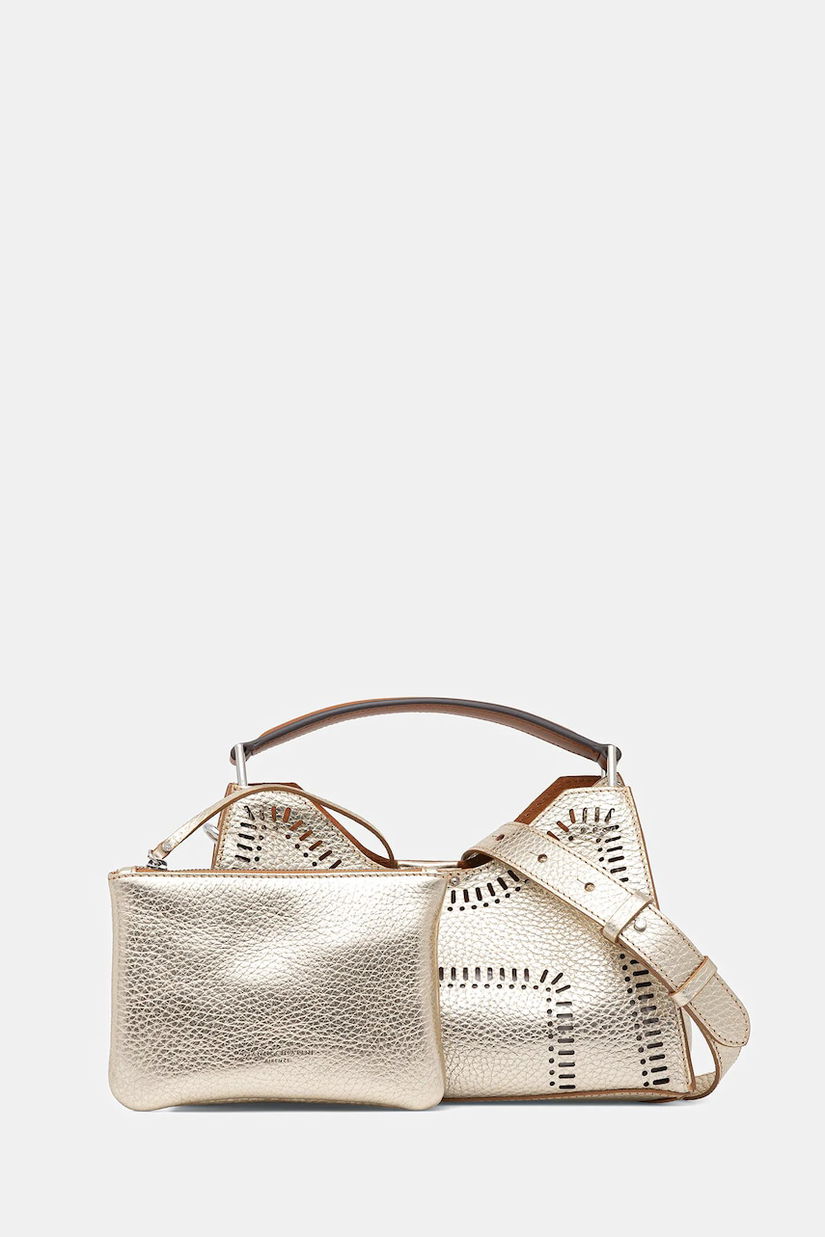 Gianni Chiarini geantă de piele AURORA culoarea auriu, BS.11535.RNGDBLSR