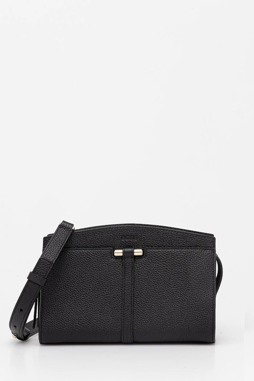 BOSS geantă de piele culoarea negru, 50542067