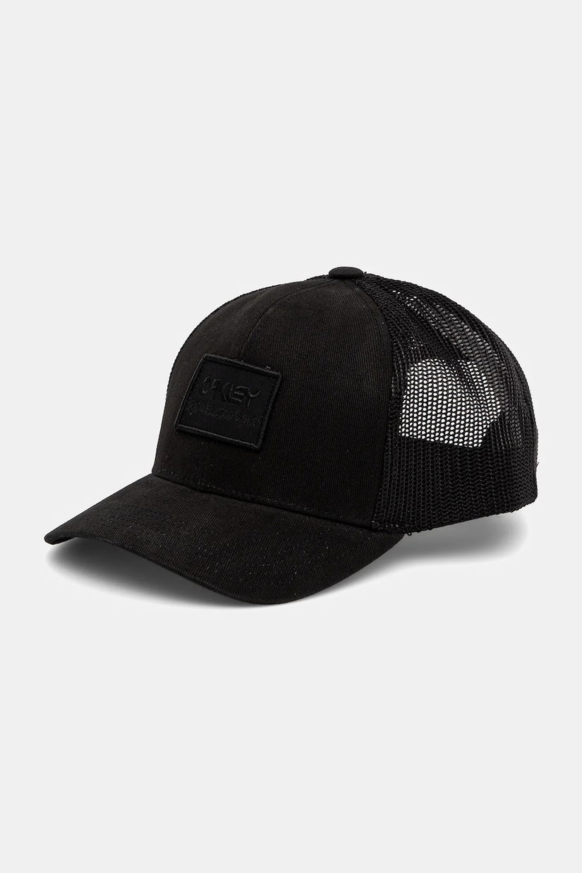Oakley șapcă de baseball din bumbac culoarea negru, neted, FOS900906