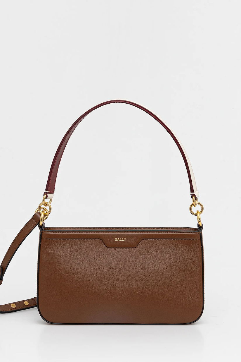 Bally geantă de piele culoarea maro, WAM03V