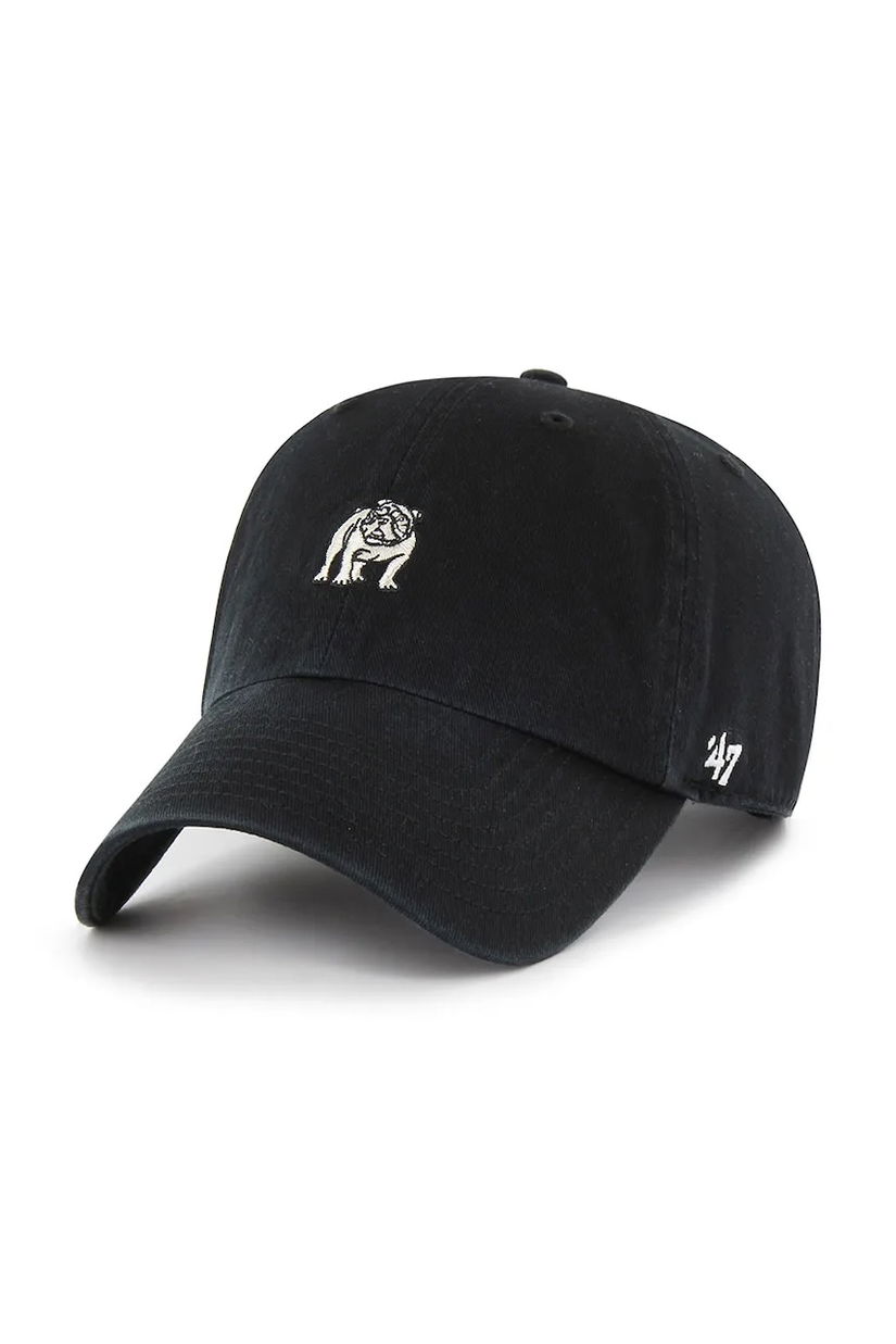47 brand șapcă de baseball din bumbac Dog Base Runner Icon culoarea negru, uni, XX-BSRIC1411GWS-BKP