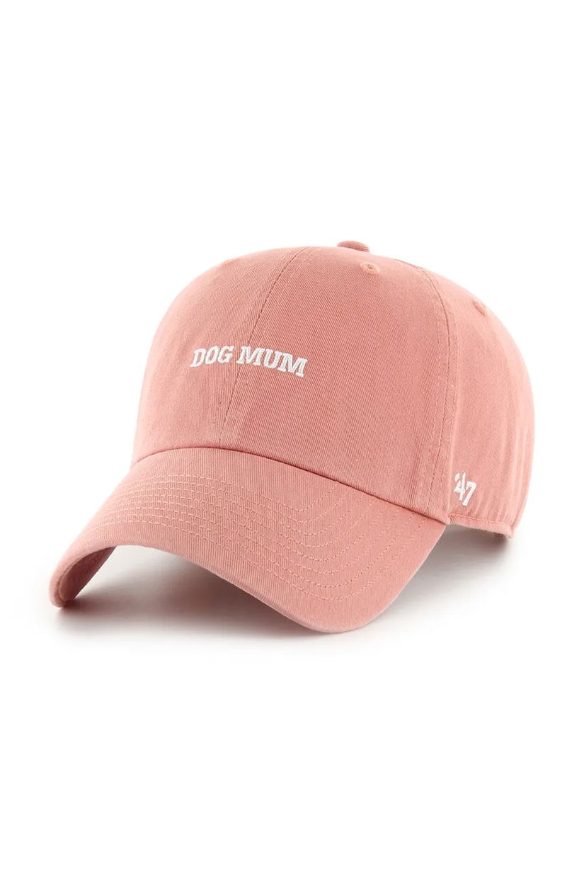 47 brand șapcă de baseball din bumbac Phrase Base Runner Icon culoarea roz, uni, XX-BSRIC1411GWS-AK