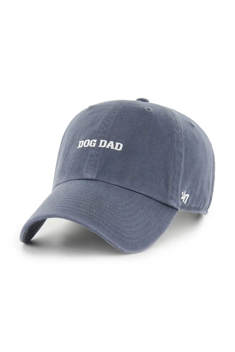47 brand șapcă de baseball din bumbac Phrase Base Runner Icon culoarea bleumarin, uni, XX-BSRIC1411GWS-VNC
