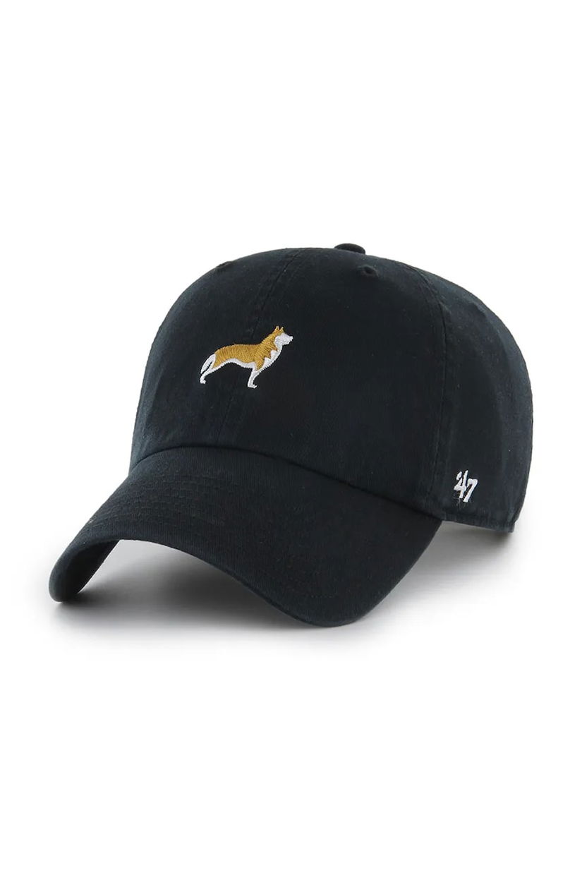 47 brand șapcă de baseball din bumbac Dog Base Runner Icon culoarea negru, uni, XX-BSRIC1411GWS-BKK