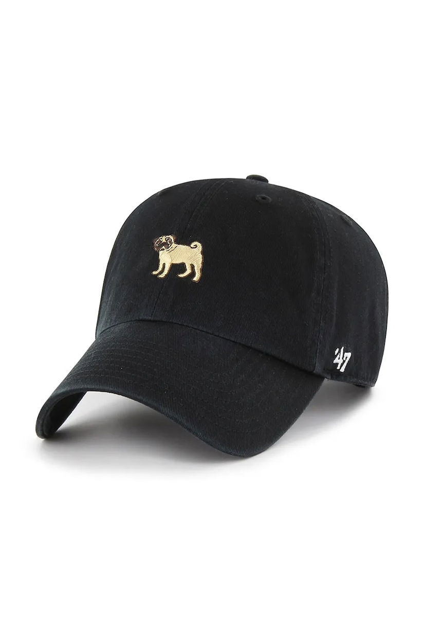 47 brand șapcă de baseball din bumbac Dog Base Runner Icon culoarea negru, uni, XX-BSRIC1411GWS-BKH
