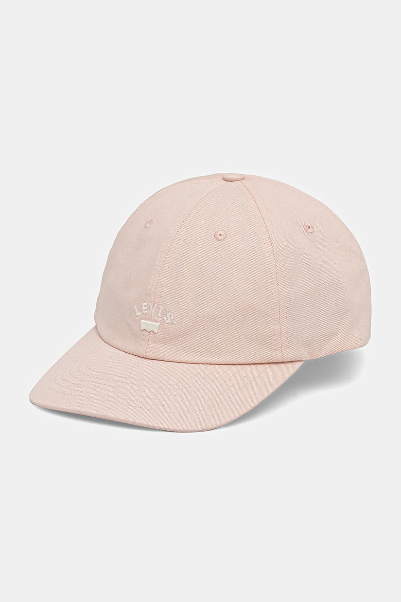 Levi's șapcă de baseball din bumbac culoarea roz, cu imprimeu, 000AG-0013