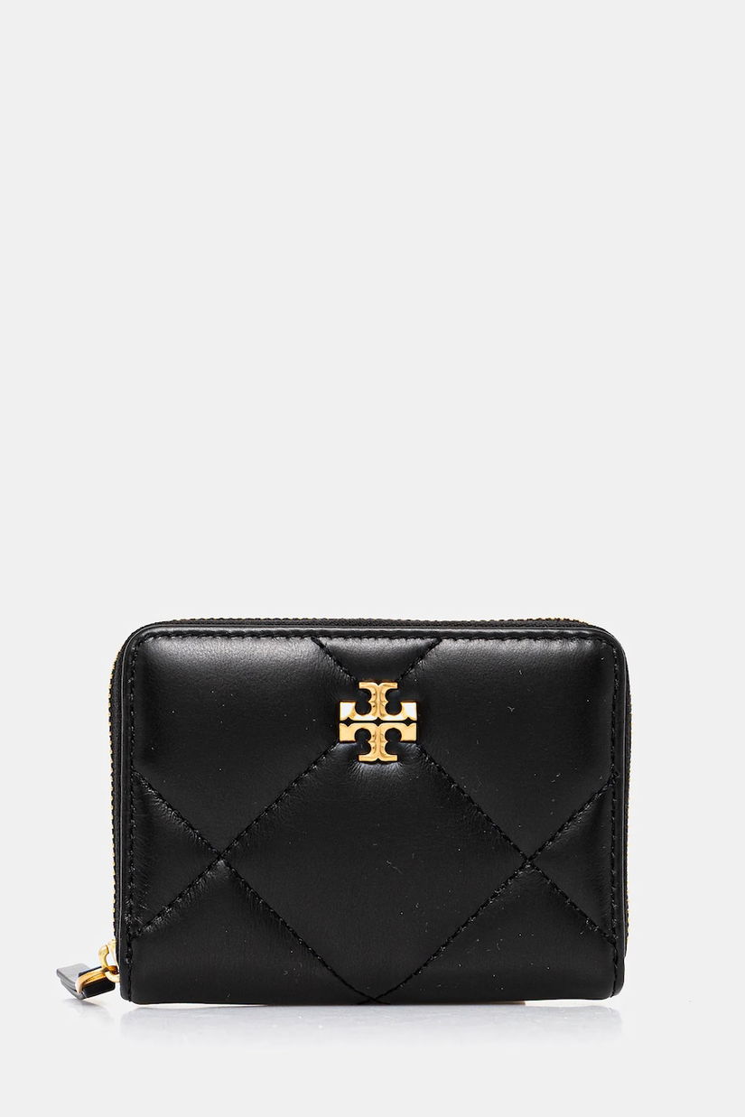 Tory Burch portofel de piele Kira Diamond Quilt culoarea negru, 159791-001