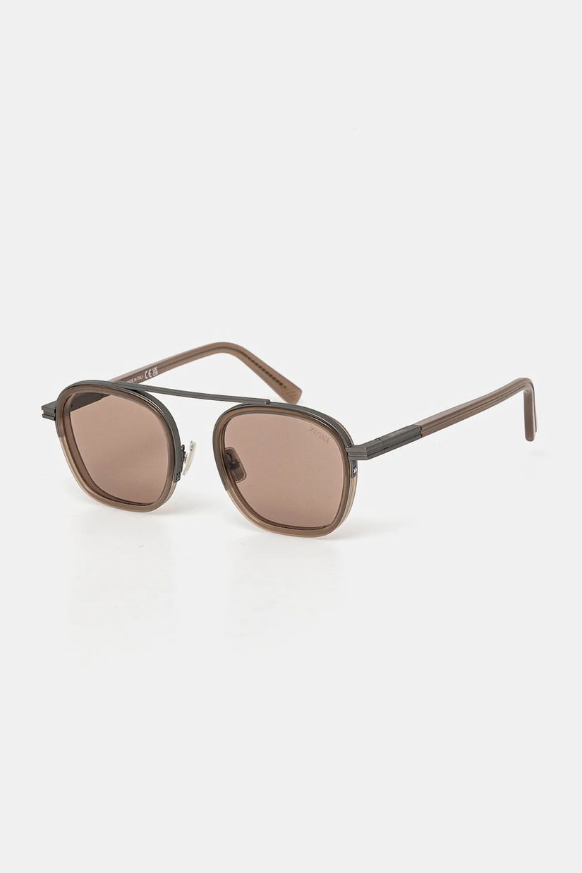 Zegna ochelari de soare culoarea argintiu, EZ0231_5145E